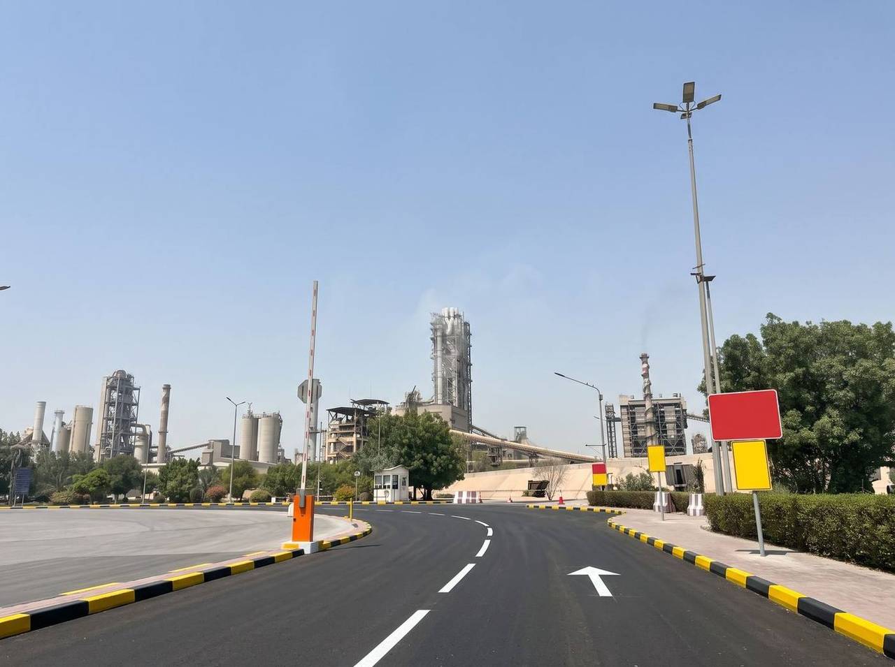 Batching plant — security gate, access road and compound — Al Sajaa Industrial, Sharjah